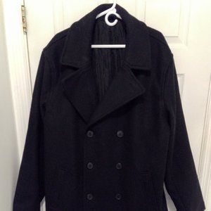 Men's XXXL Old Navy Black Soft-Brushed Pea Coat